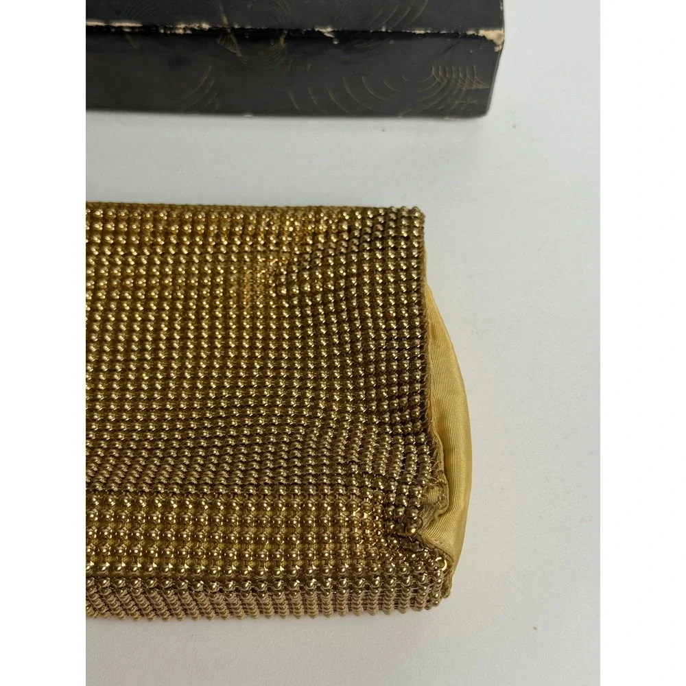 Whiting Davis‎ Gold Mesh Coin Purse Evening Bag Vintage Clutch